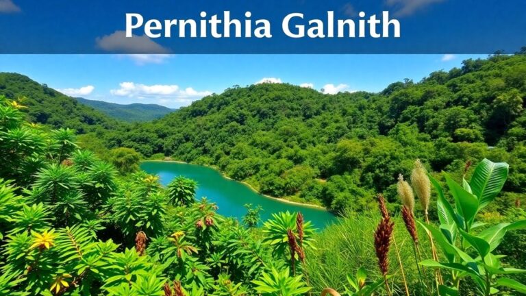 Lush landscape of Pernithia Galnith with diverse flora.